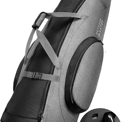 OutdoorMaster Padded Golf Club Travel Bag with Wheels, 900D Heavy Duty Oxford Waterproof -Alligators-Gray