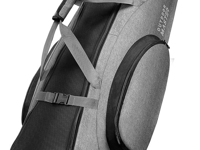 OutdoorMaster Padded Golf Club Travel Bag with Wheels, 900D Heavy Duty Oxford Waterproof -Alligators-Gray