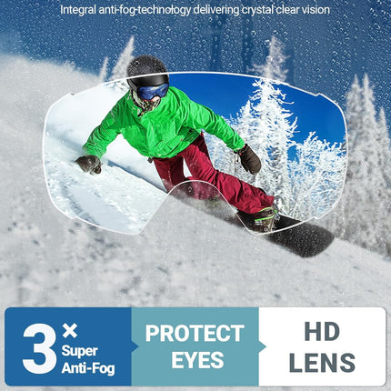 OutdoorMaster Ski Goggles with Cover Snowboard Snow Goggles OTG Anti-Fog -100% UV Protection-OM-18