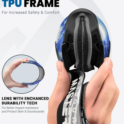 OutdoorMaster Ski Goggles with Cover Snowboard Snow Goggles OTG Anti-Fog -100% UV Protection-OM-18