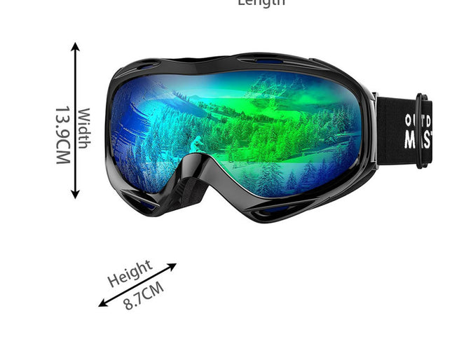 OutdoorMaster OTG Ski Goggles - Over Glasses Ski/Snowboard Goggles for Men, Women & Youth - 100% UV Protection-OM-5