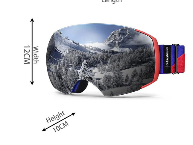 OutdoorMaster Ski Goggles PRO - Frameless, Interchangeable Lens 100% UV400 Protection Snow Goggles for Men & Women-OM-2
