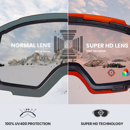 OutdoorMaster Ski Goggles PRO - Frameless, Interchangeable Lens 100% UV400 Protection Snow Goggles for Men & Women-OM-2