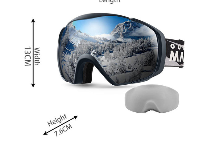 OutdoorMaster Ski Goggles with Cover Snowboard Snow Goggles OTG Anti-Fog -100% UV Protection-OM-18