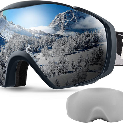 OutdoorMaster Ski Goggles with Cover Snowboard Snow Goggles OTG Anti-Fog -100% UV Protection-OM-18