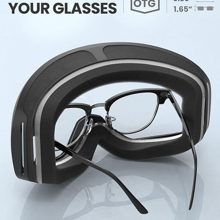 OutdoorMaster Owl Ski Goggles OTG, Snow Snowboard Goggles for Men Women Youth, Anti-Fog, 100% UV Protection-OM-72
