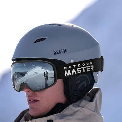 OutdoorMaster Owl Ski Goggles OTG, Snow Snowboard Goggles for Men Women Youth, Anti-Fog, 100% UV Protection-OM-72