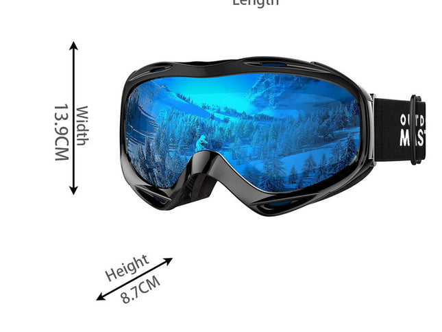 OutdoorMaster OTG Ski Goggles - Over Glasses Ski/Snowboard Goggles for Men, Women & Youth - 100% UV Protection-OM-5