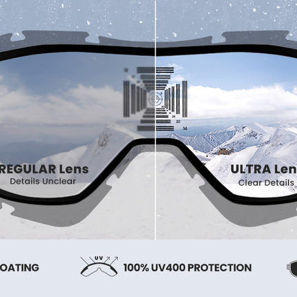 OutdoorMaster OTG Ski Goggles - Over Glasses Ski/Snowboard Goggles for Men, Women & Youth - 100% UV Protection-OM-5