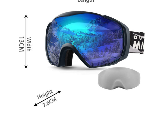 OutdoorMaster Ski Goggles with Cover Snowboard Snow Goggles OTG Anti-Fog -100% UV Protection-OM-18