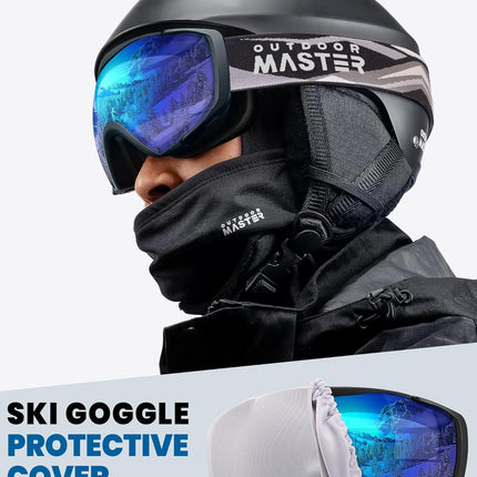 OutdoorMaster Ski Goggles with Cover Snowboard Snow Goggles OTG Anti-Fog -100% UV Protection-OM-18