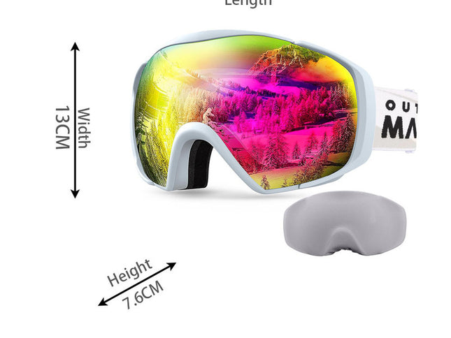 OutdoorMaster Ski Goggles with Cover Snowboard Snow Goggles OTG Anti-Fog -100% UV Protection-OM-18