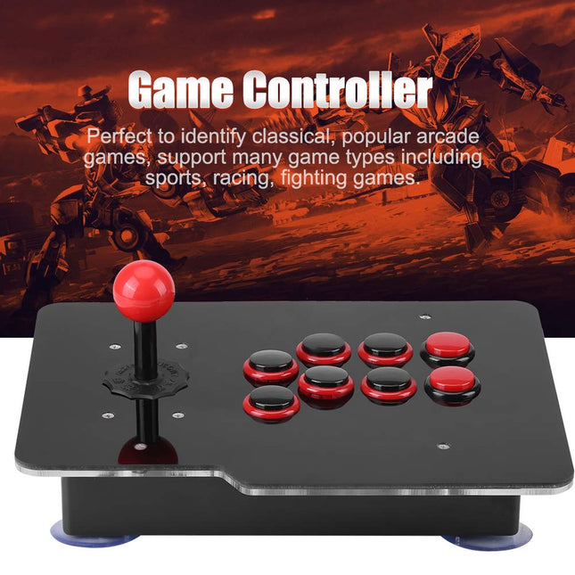 8-Way Arcade Game Joystick, USB Controller, Zero Delay Arcade Stick Buttons for Sports, Racing, Fighting Games