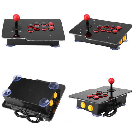 8-Way Arcade Game Joystick, USB Controller, Zero Delay Arcade Stick Buttons for Sports, Racing, Fighting Games