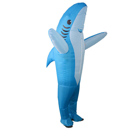 Halloween party costume funny doll inflatable costume Christmas stage performance festival outfit cosplay shark blue Shark blue Adults [150-190cm]