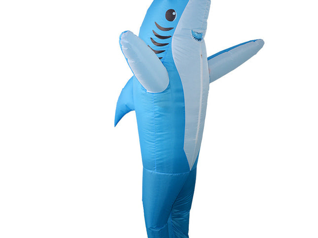 Halloween party costume funny doll inflatable costume Christmas stage performance festival outfit cosplay shark blue Shark blue Adults [150-190cm]