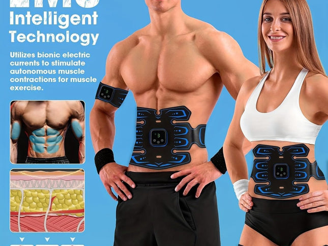 Abdominal Trainers - Abdominal Muscles - Rechargeable - Slimming Belt - Electrical ABS Stimulator - Professional Arm and Leg Belt - Training Equipment for Home, Office and Gym