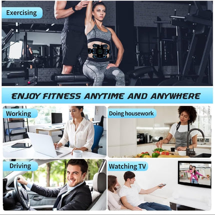 Abdominal Trainers - Abdominal Muscles - Rechargeable - Slimming Belt - Electrical ABS Stimulator - Professional Arm and Leg Belt - Training Equipment for Home, Office and Gym