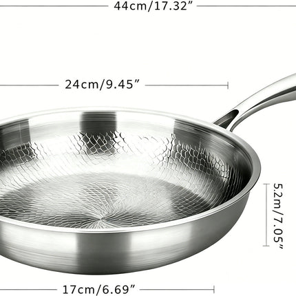 Titanium Pan,100% Non-toxic Titanium Pan,Non Stick Chemical-Free,Extreme Heat-Resistant & Lasts a Lifetime,Non-Stick Skillet for Home Use, Induction Cooktops And Gas Stoves for Omelettes Steaks 24cm