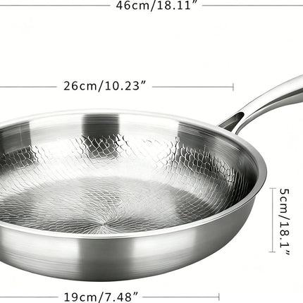 Titanium Pan,100% Non-toxic Titanium Pan,Non Stick Chemical-Free,Extreme Heat-Resistant & Lasts a Lifetime,Non-Stick Skillet for Home Use, Induction Cooktops And Gas Stoves for Omelettes Steaks 26cm