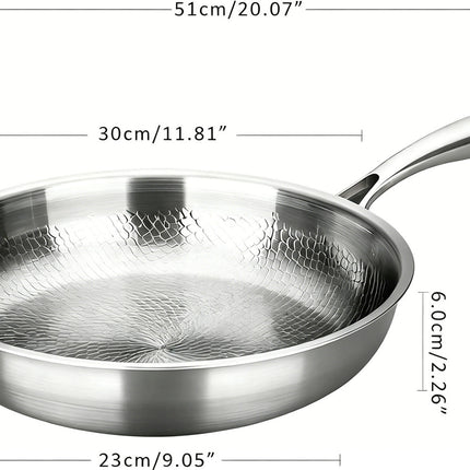 Titanium Pan,100% Non-toxic Titanium Pan,Non Stick Chemical-Free,Extreme Heat-Resistant & Lasts a Lifetime,Non-Stick Skillet for Home Use, Induction Cooktops And Gas Stoves for Omelettes Steaks 30cm