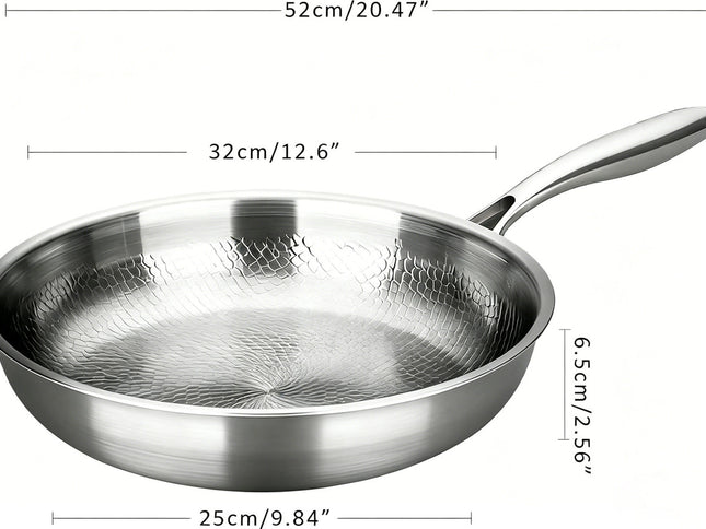 Titanium Pan,100% Non-toxic Titanium Pan,Non Stick Chemical-Free,Extreme Heat-Resistant & Lasts a Lifetime,Non-Stick Skillet for Home Use, Induction Cooktops And Gas Stoves for Omelettes Steaks 32cm