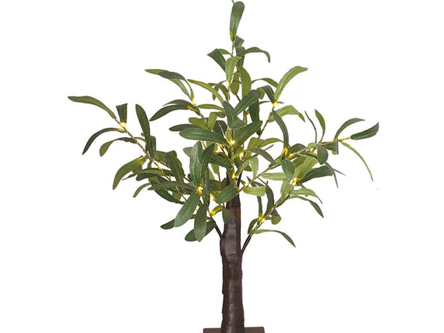 Battery-Powered LED Green Leaf Birch Tree Lamp ‚Äì Design G