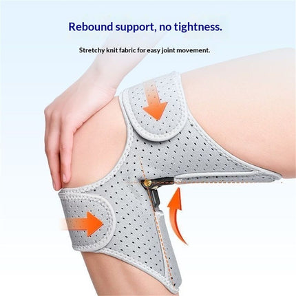 Adjustable Spring-Powered Knee Support Braces ‚Äì 1 Pair, Grey