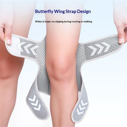 Adjustable Spring-Powered Knee Support Braces ‚Äì 1 Pair, Grey