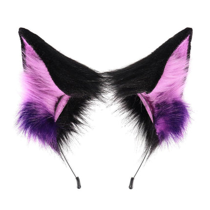 fox ear tail suit animal cute hair hoop cat wolf dog Headwear halloween Party cosplay Christmas festival costume decor