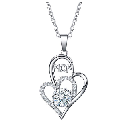 Crytal Necklace,  Heart  Blue Crytal Necklace for Mom Birthday Gifts from Daughter, Mothers Day Gifts