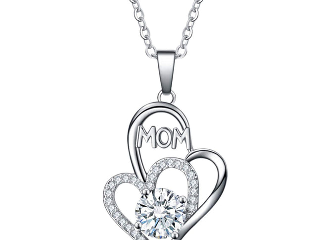 Crytal Necklace,  Heart  Blue Crytal Necklace for Mom Birthday Gifts from Daughter, Mothers Day Gifts