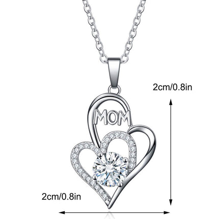 Crytal Necklace,  Heart  Blue Crytal Necklace for Mom Birthday Gifts from Daughter, Mothers Day Gifts