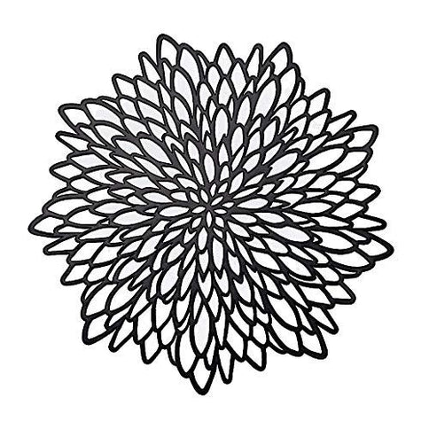 Vinyl Laser Cut Dining Table Mats Round Floral Charger Decoration for Christmas Halloween Thanksgiving Wedding