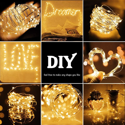 LED Fairy Light USB Powered String Light Waterproof Copper Wire 16 feet 50 LED Firefly Star Moon Light DIY Wedding Party