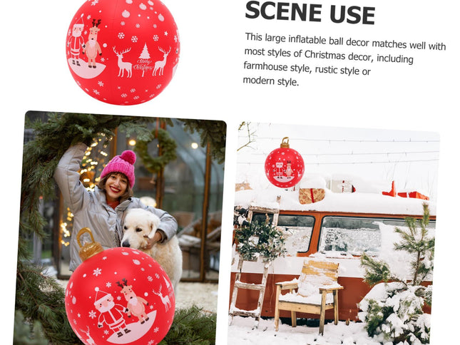 Inflatable balloons, holiday decorations, Christmas garden spheres, Christmas inflatable outdoors