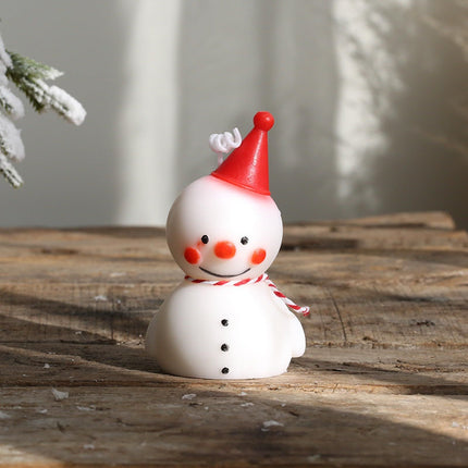 2pcs Christmas Shaped Scented Candles Gift,Melting Snowman Elf Christmas Tree Scented Candles Christmas Decoration