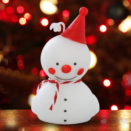 2pcs Christmas Shaped Scented Candles Gift,Melting Snowman Elf Christmas Tree Scented Candles Christmas Decoration