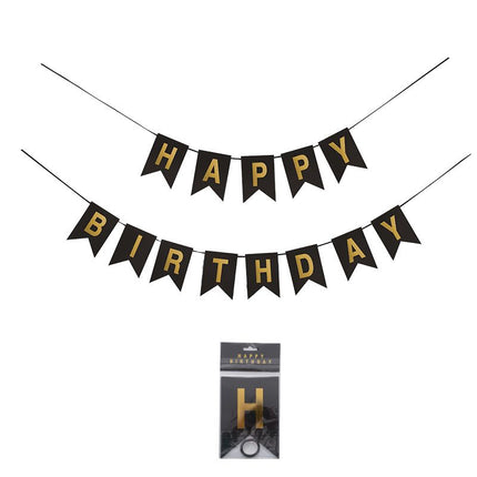 2 pcs Birthday Banner Sign Happy Birthday Bunting Banner Garland for Kids Girl Woman Birthday Tea Party Decorations Bunting