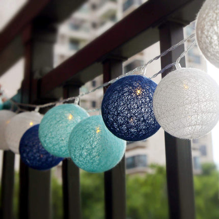 20 Cotton Ball String Fairy Lights Kids Bedroom,Home,Decor,Boys Girls Plug in Light ，Cotton Ball LEDs String Lights Fairy Lights