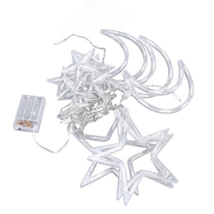 LEDs Curtain Lights, Fairy String Lights Moons and Stars LED Night Light for Home Decoration Party Star Moon Ramadan String Lights