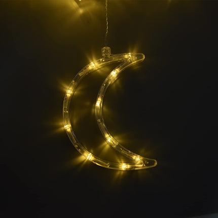 LEDs Curtain Lights, Fairy String Lights Moons and Stars LED Night Light for Home Decoration Party Star Moon Ramadan String Lights
