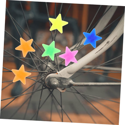 72pcs Spoke Decorative Beads Bike Wheel Spoke Beads Kids Bike Reflector Bikes Beads Luminous Bike Decoration Beads
