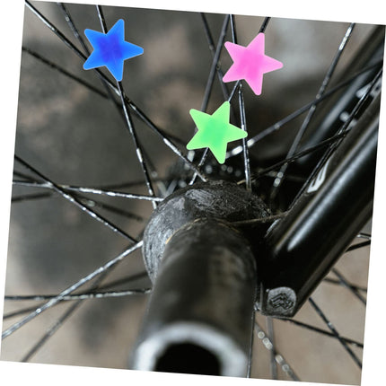 72pcs Spoke Decorative Beads Bike Wheel Spoke Beads Kids Bike Reflector Bikes Beads Luminous Bike Decoration Beads