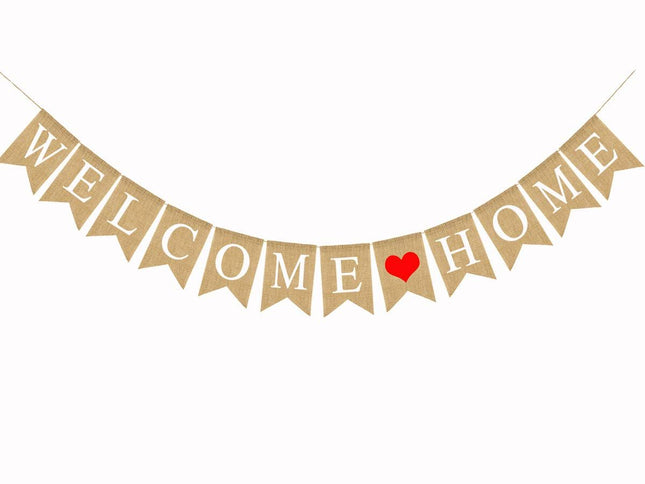 Welcome Home Vintage Home Decoration for Family Party Banner - Celebrate Come Back Home Party decorations supplies