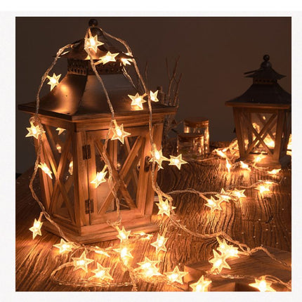 Star String Lights Battery Operated -Waterproof for Indoor Bedroom Tent Loft Bed Patio Party Wedding Decor, Warm White