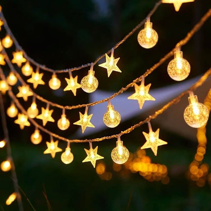 String Lights 20Ft 40 LED Fairy Lights Operated Waterproof Indoor Outdoor Christmas Lights for Bedroom Party Wedding Xmas