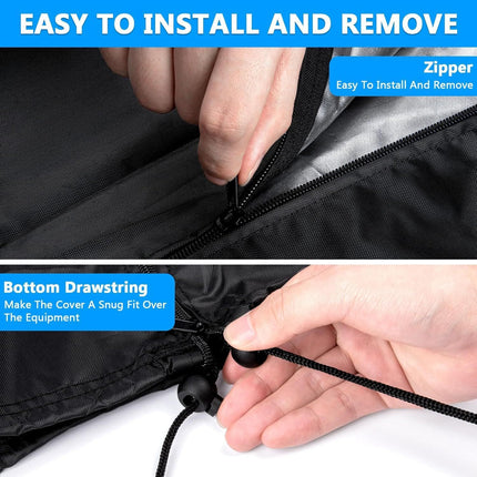 Gym Rack Cover with Waterproof Zipper, Protective Cover for Squat Rack/Weight Lifting Rack/Home Gym Workout Equipment-Indoor or Outdoor