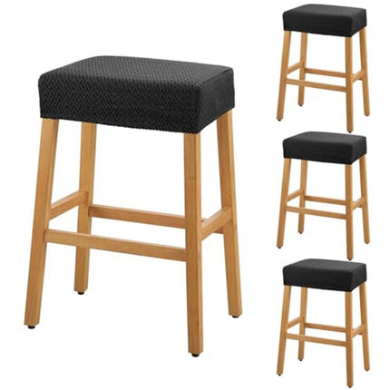 Stool Covers Rectangle - 4 Pack Stretch Waterproof Saddle Seat Cover Counter Bar Stools Bar Chairs Covers Kitchen Island Chairs Cushion Protector