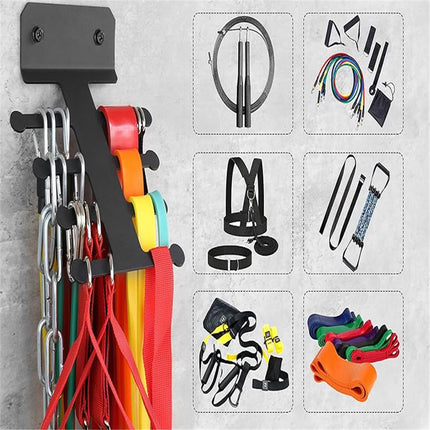Resistance Rack Band Storage Hanger Gym Equipment Organizer Pull Up Bands Jump Ropes, Storage Rack for Home Gym